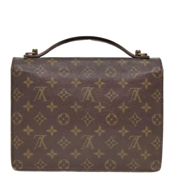 Authenticated Louis Vuitton Monceau Bag Handbag Tote Travel Bag Satchel Purse - Picture 4 of 16